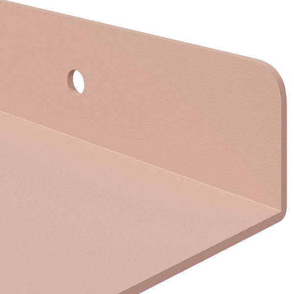 Schwebendes Regal 4er Set Rosa Stahl