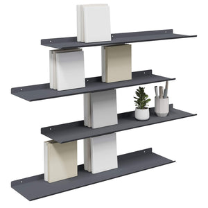 Schwebendes Regal 4er Set Anthrazit