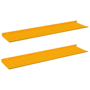 Schwebendes Regal Senfgelb 80cm, 2er-Set
