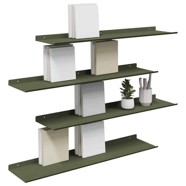 Schwebendes Regal 4er Set Olive Grün