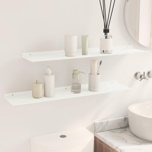 Schwebendes Regal, 2er Set, Weiß, 80cm