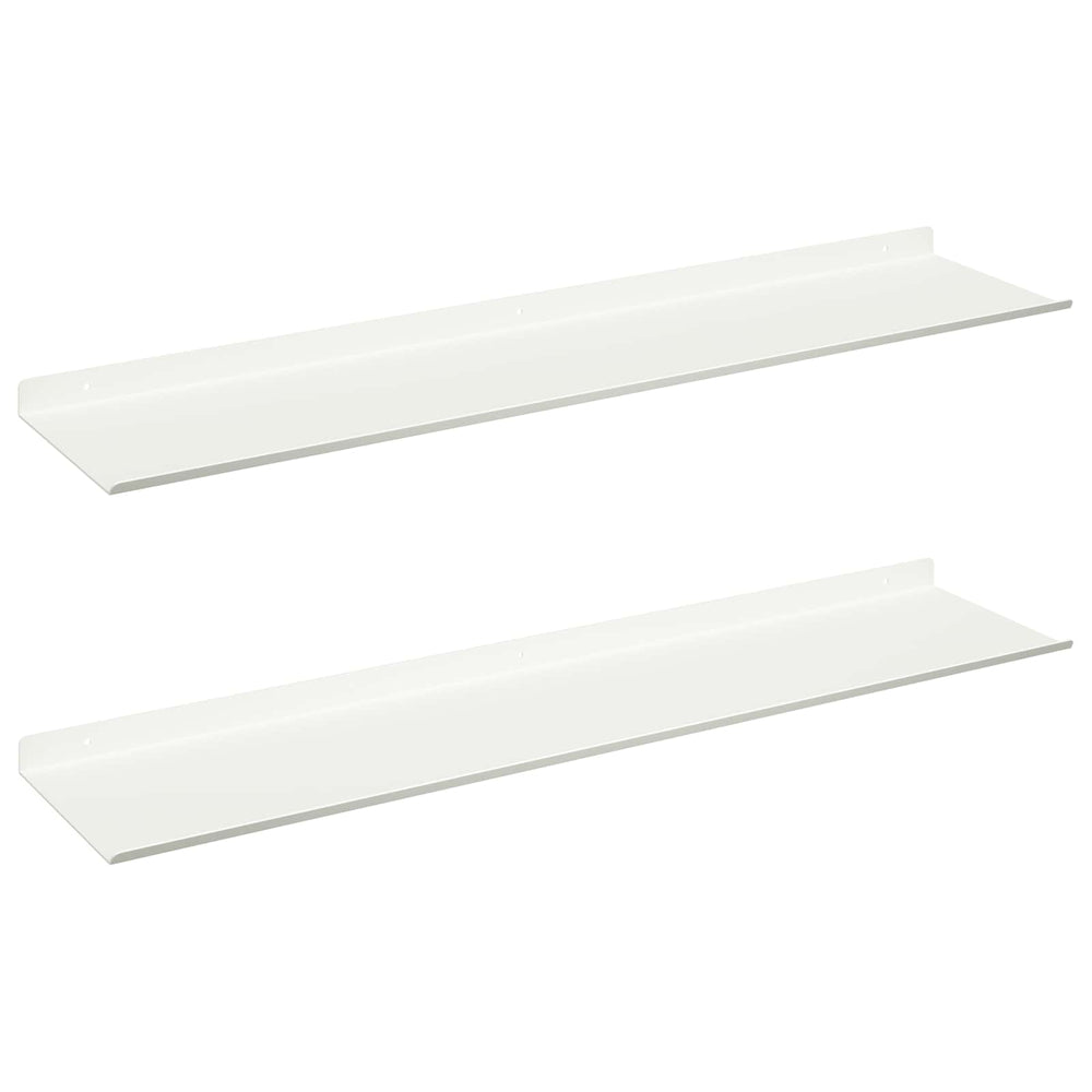 Schwebendes Regal, 2er Set, Weiß, 80cm