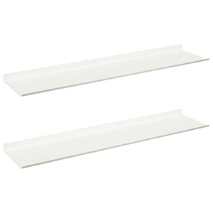 Schwebendes Regal, 2er Set, Weiß, 80cm