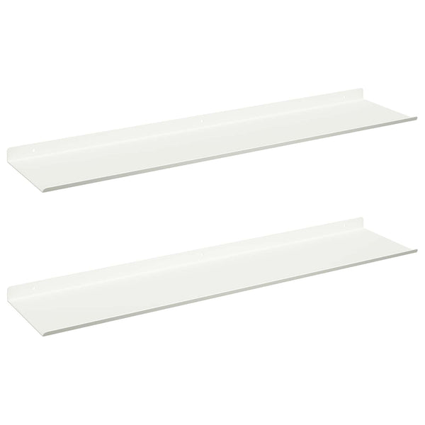 Schwebendes Regal, 2er Set, Weiß, 80cm