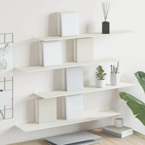Schwebendes Regal Weiß 80cm 4er Set