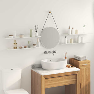 Schwebendes Regal Weiß 80cm 4er Set