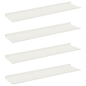 Schwebendes Regal Weiß 80cm 4er Set