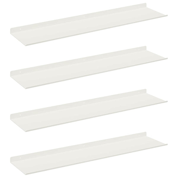 Schwebendes Regal Weiß 80cm 4er Set