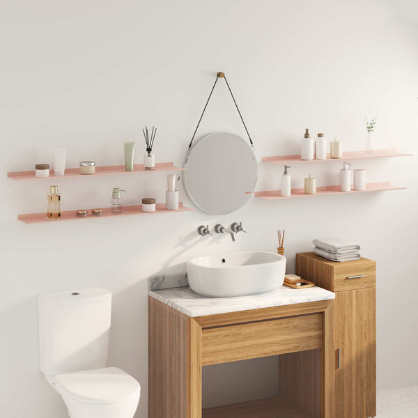 Schwebendes Regal Rosa 100cm 4er Set