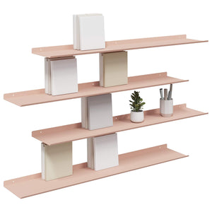 Schwebendes Regal Rosa 100cm 4er Set