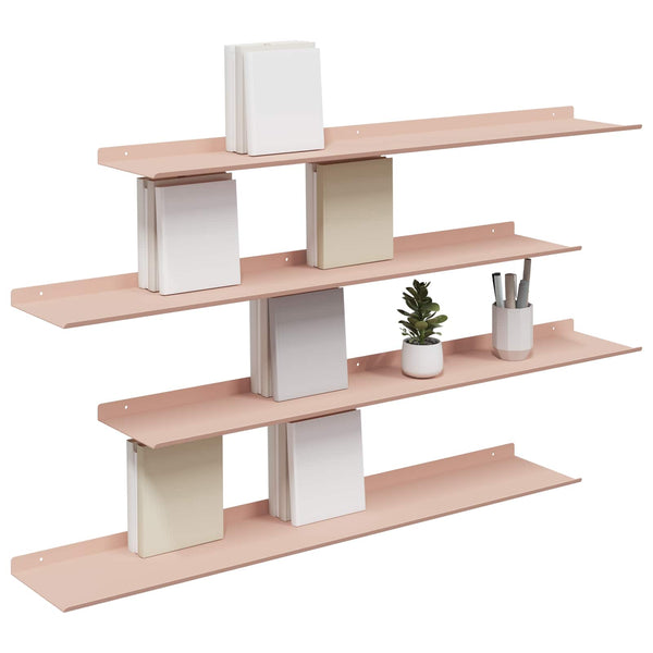 Schwebendes Regal Rosa 100cm 4er Set