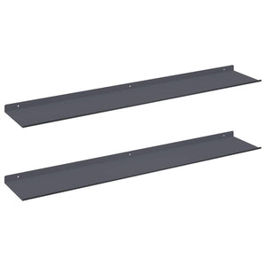 Schwebendes Regal Anthrazit 100cm 2er-Set