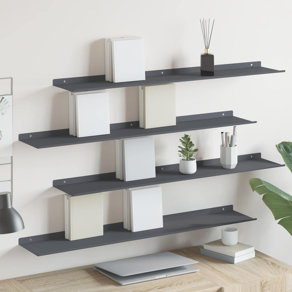 Schwebendes Regal 4er Set Anthrazit