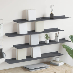 Schwebendes Regal 4er Set Anthrazit
