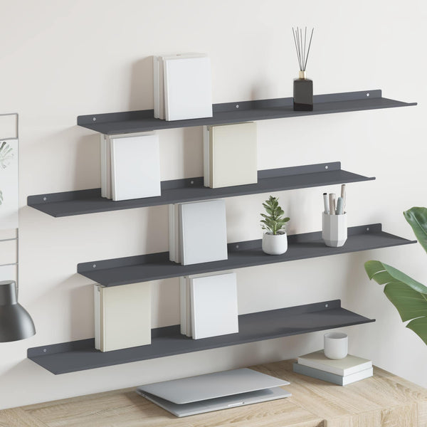 Schwebendes Regal 4er Set Anthrazit