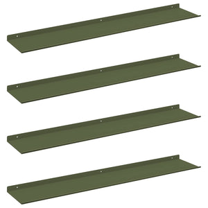 Schwebendes Regal, 4er Set, Olive Grün