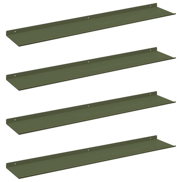 Schwebendes Regal, 4er Set, Olive Grün
