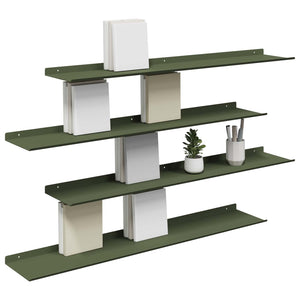 Schwebendes Regal, 4er Set, Olive Grün