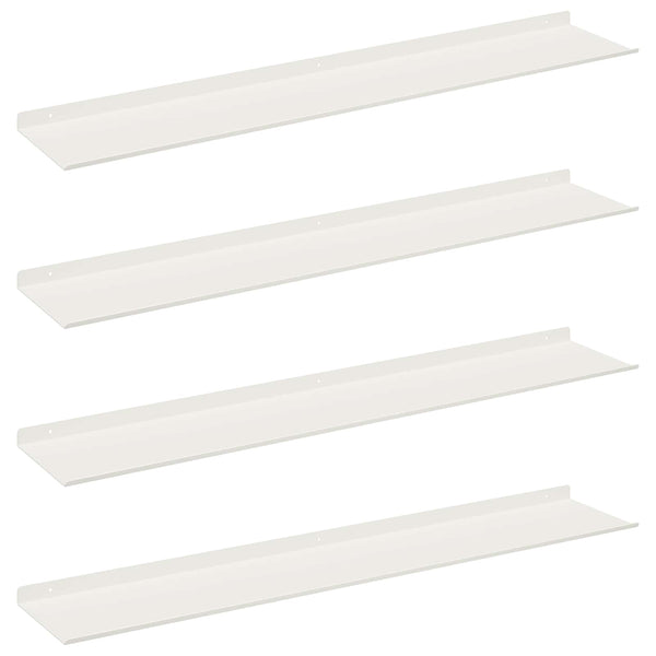 Schwebendes Regal, 4er-Set, Weiß, 100cm