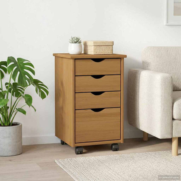 Rollschrank Honigbraun 34x39x56cm