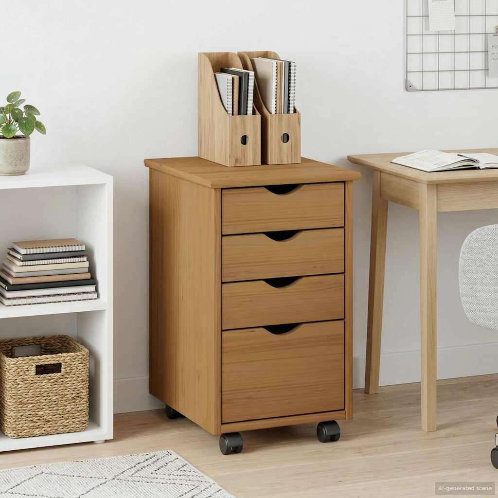 Rollschrank Honigbraun 34x39x56cm