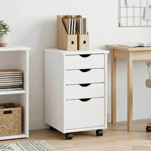Rollschrank Weiß Kiefer Massivholz 34x39x56cm