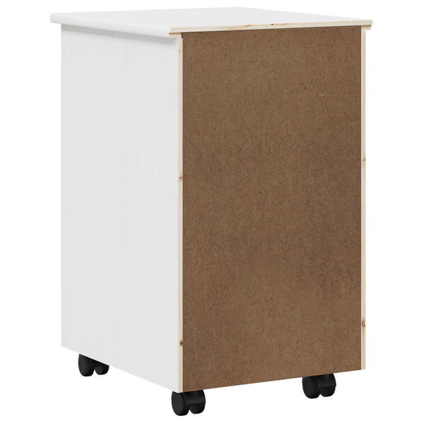 Rollschrank Weiß Kiefer Massivholz 34x39x56cm