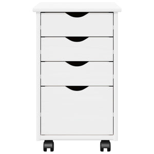 Rollschrank Weiß Kiefer Massivholz 34x39x56cm