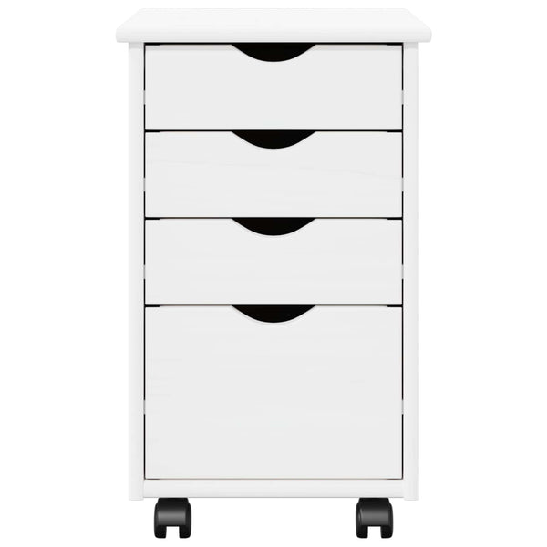 Rollschrank Weiß Kiefer Massivholz 34x39x56cm