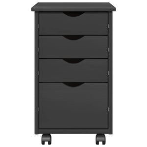vidaXL Meuble bas à roulettes gris 34 x 39 x 56 cm Pin massif