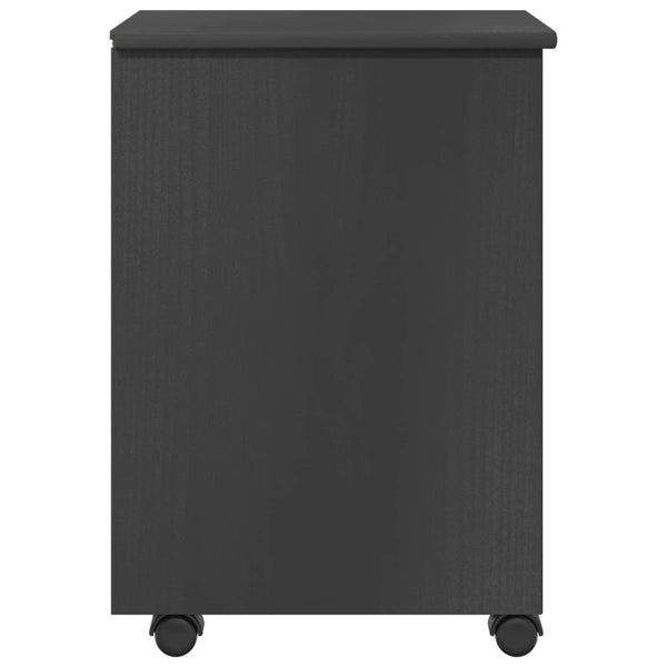 vidaXL Meuble bas à roulettes gris 34 x 39 x 56 cm Pin massif