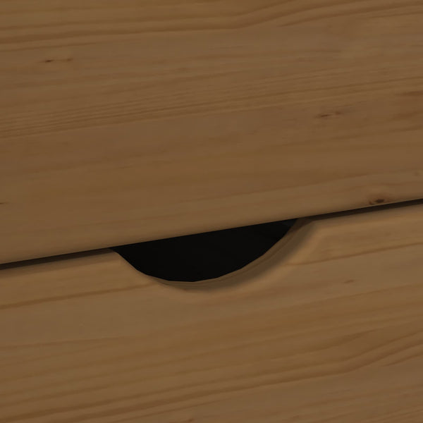 vidaXL Meuble à roulettes marron miel 63,5 x 39 x 79 cm Bois de pin massif