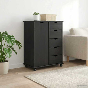 Rollschrank Grau Kiefer 63,5x39x79cm
