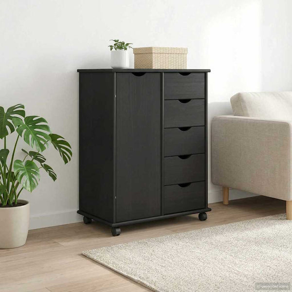 Rollschrank Grau Kiefer 63,5x39x79cm