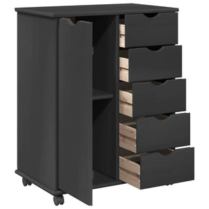 Rollschrank Grau Kiefer 63,5x39x79cm