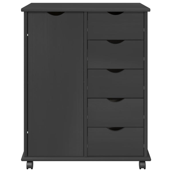 Rollschrank Grau Kiefer 63,5x39x79cm