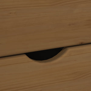 Rollschrank Kiefer Massivholz Honigbraun