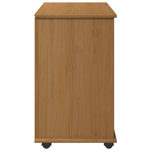Rollschrank Kiefer Massivholz Honigbraun