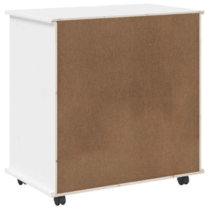 Rollschrank Weiß Kiefer Massivholz