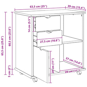 Rollschrank Weiß Kiefer Massivholz