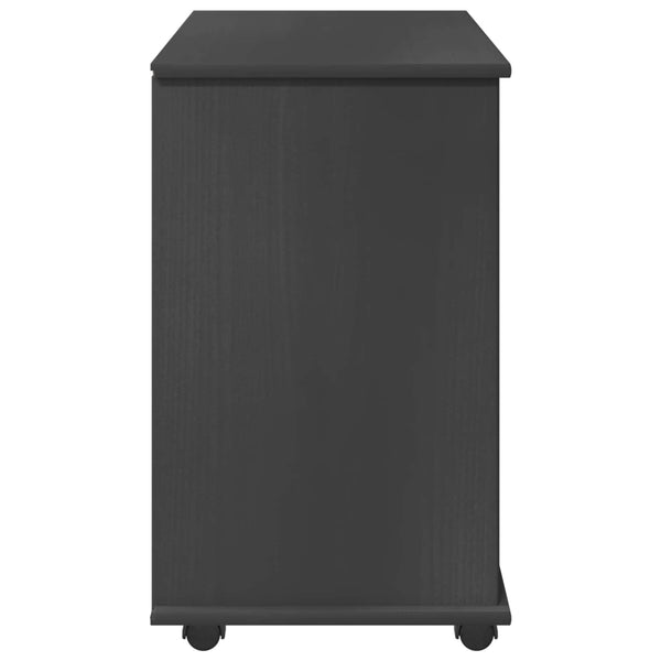 Rollschrank Grau Kiefer Massivholz 63,5cm
