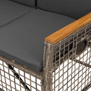 Garten Liegesofa Set Grau Dunkelgrau