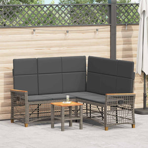 Garten Liegesofa Set Grau Dunkelgrau