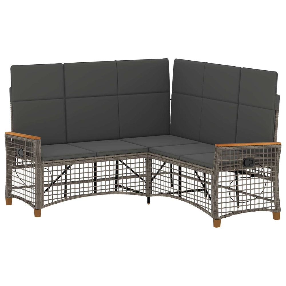 Garten Liegesofa Set Grau Dunkelgrau