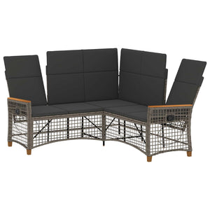 Garten Liegesofa Set Grau Dunkelgrau