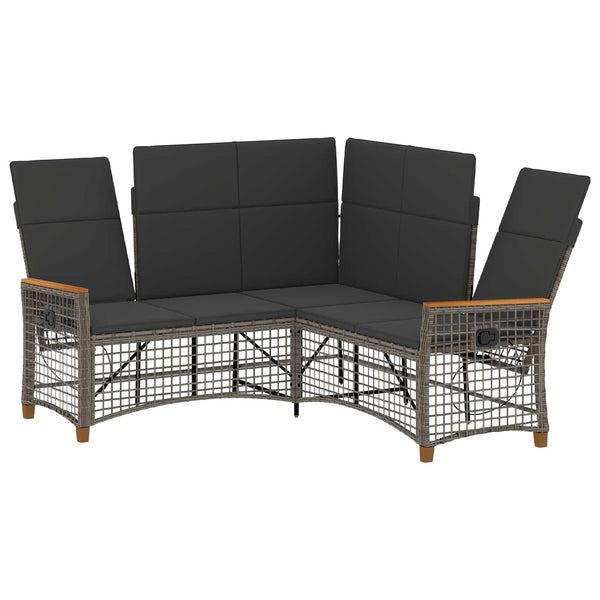 Garten Liegesofa Set Grau Dunkelgrau