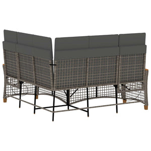 Garten Liegesofa Set Grau Dunkelgrau