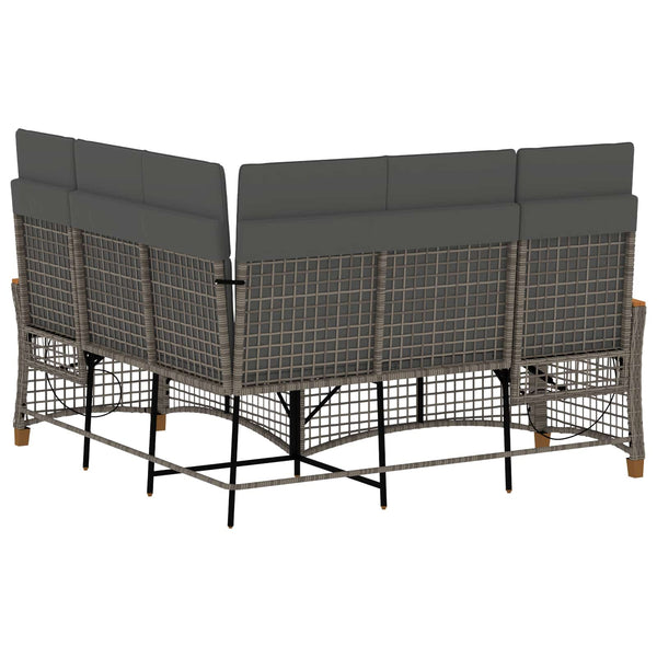 Garten Liegesofa Set Grau Dunkelgrau