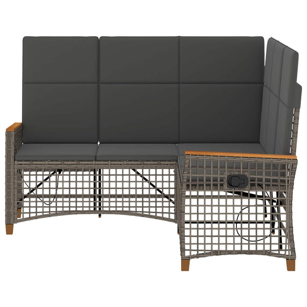 Garten Liegesofa Set Grau Dunkelgrau