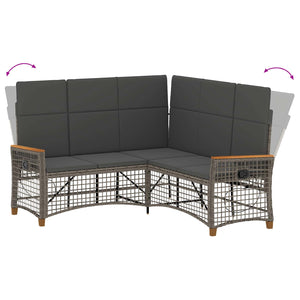 Garten Liegesofa Set Grau Dunkelgrau